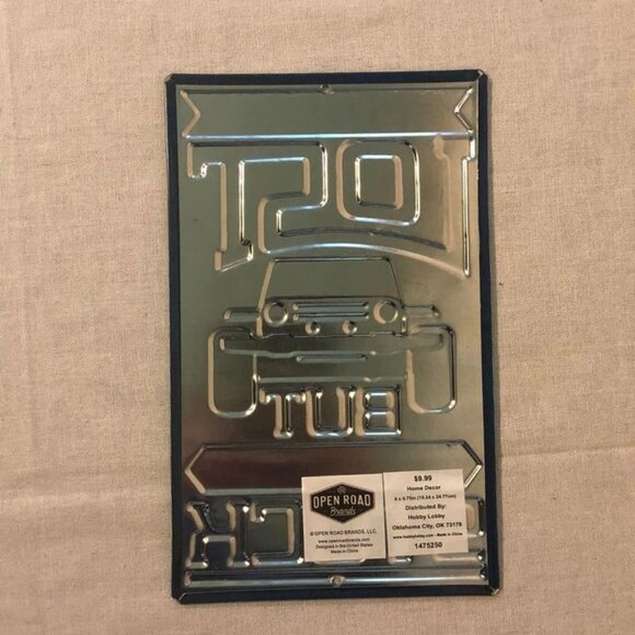 Open Roads Brand " I May Get Lost But Never Stuck" Tin Jeep Sign - Picture 2 of 4